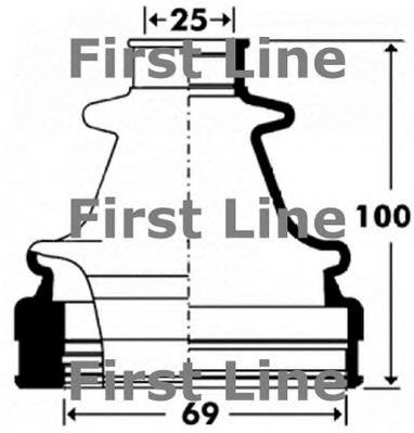 FIRST LINE fcb2902 -  Пыльник, приводной вал